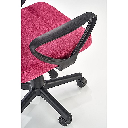 Scaun birou pentru copii cu plasa textila, HM Timmy, ergonomic, inaltime reglabila, structura polipropilena, Rotire 360 ˚, 120 kg, roz [5]