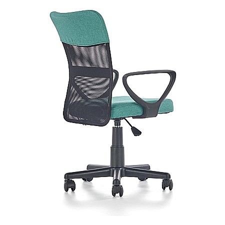 Scaun birou pentru copii cu plasa textila, HM Timmy, ergonomic, inaltime reglabila, structura polipropilena, Rotire 360 ˚, 120 kg, turcoaz [4]