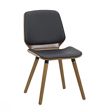 Scaune bucatarie - Scaun bucatarie BUC 019, lemn, piele ecologica, 100 kg, negru