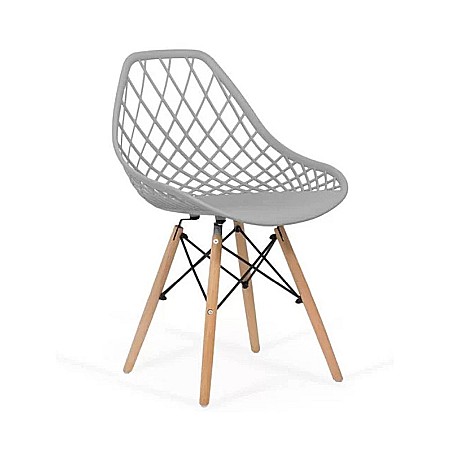 Scaune bucatarie - Scaun bucatarie BUC 220, design modern, polipropilena, picioare lemn, 100 kg