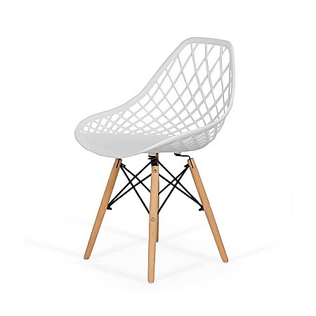 Scaun bucatarie BUC 220, design modern, polipropilena, picioare lemn, 100 kg [2]