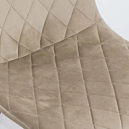 Scaun bucatarie si living BUC 209, metalic, tapitat cu catifea,100 kg, 45x40x90 cm, bej [3]
