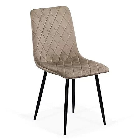 Scaun bucatarie si living BUC 209, metalic, tapitat cu catifea,100 kg, 45x40x90 cm, bej [0]