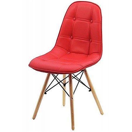 Scaune living - Scaun bucatarie si living BUC 232, piele ecologica, cadru lemn, 110 kg