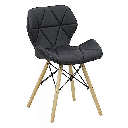 Scaune bucatarie - Scaun bucatarie si living BUC 241, ergonomic, piele ecologica, cadru lemn, 110 kg