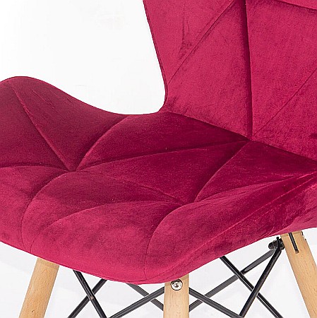 Scaun bucatarie si living BUC 241V, ergonomic, catifea, baza lemn, 110 kg [1]