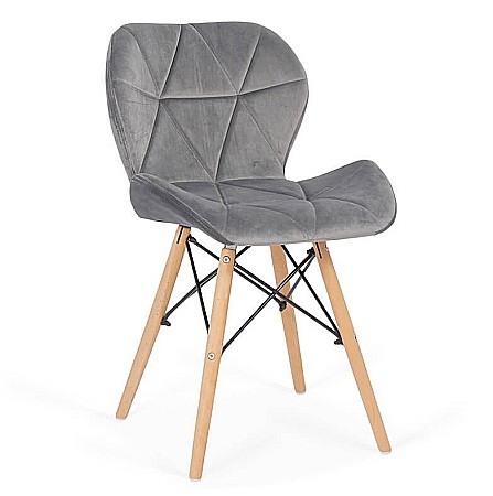 Scaune bucatarie - Scaun bucatarie si living BUC 241V, ergonomic, catifea, baza lemn, 110 kg