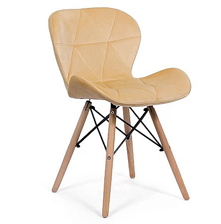 Scaune living - Scaun bucatarie si living BUC 241V, ergonomic, catifea, baza lemn, 110 kg