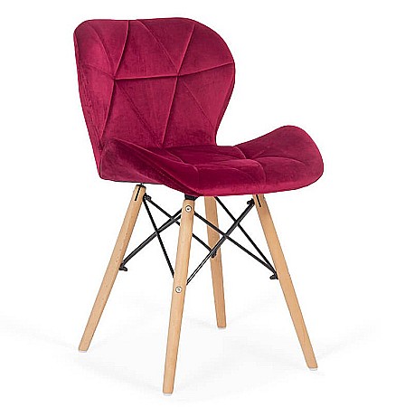 Scaune living - Scaun bucatarie si living BUC 241V, ergonomic, catifea, baza lemn, 110 kg