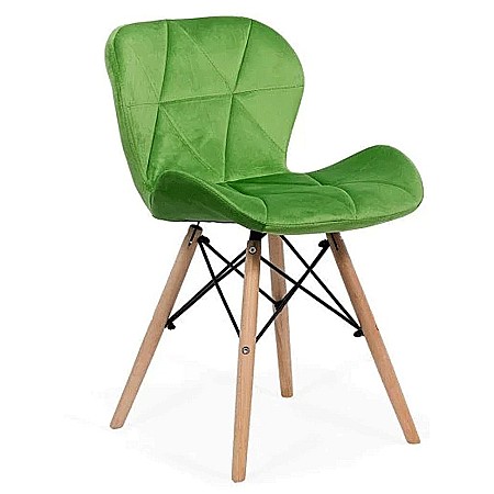 Scaune living - Scaun bucatarie si living BUC 241V, ergonomic, catifea, baza lemn, 110 kg