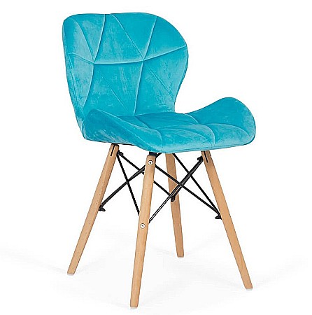 Scaune living - Scaun bucatarie si living BUC 241V, ergonomic, catifea, baza lemn, 110 kg