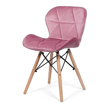 Scaune living - Scaun bucatarie si living BUC 241V, ergonomic, catifea, baza lemn, 110 kg