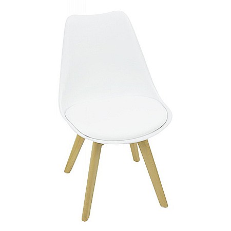 Scaun bucatarie si living BUC 242, ergonomic, polipropilena, sezut cu piele ecologica, cadru lemn, 110 kg [2]