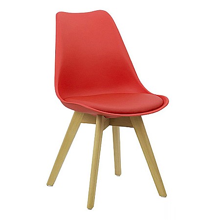 Scaune bucatarie - Scaun bucatarie si living BUC 242, ergonomic, polipropilena, sezut cu piele ecologica, cadru lemn, 110 kg