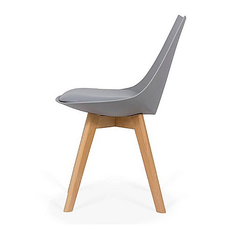 Scaun bucatarie si living BUC 245, polipropilena, sezut piele ecologica, picioare lemn, 110 kg [1]