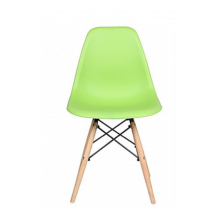 Scaun bucatarie si living Moon, ergonomic, polipropilena, structura lemn, 100 kg, verde [2]