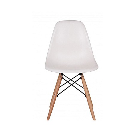 Scaun bucatarie si living Moon, ergonomic, polipropilena, structura lemn, 100 kg, alb [1]