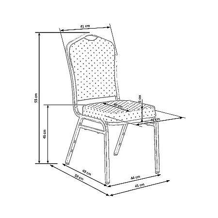 Scaun conferinta HM K66 bordo [3]