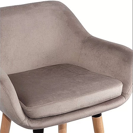 Scaun de bar ABS 1271, cu spatar, catifea, suport picioare, cadru lemn, fix, 110 kg [2]