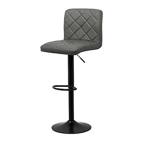 Scaune bar - Scaun de bar ABS 147, cu spatar, piele ecologica, suport picioare, cadru metalic, rotativ, 100 kg