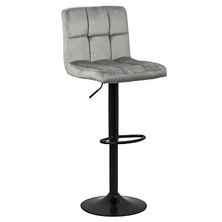 Scaune bar - Scaun de bar ABS 191B, catifea, suport picioare, rotatie 360°, cadru metalic, inaltime ajustabila, 100 kg