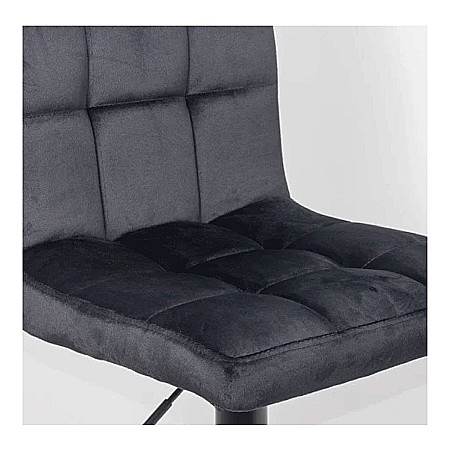 Scaun de bar ABS 191B, catifea, suport picioare, rotatie 360°, cadru metalic, inaltime ajustabila, 100 kg [2]