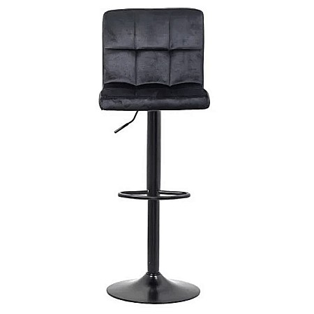 Scaun de bar ABS 191B, catifea, suport picioare, rotatie 360°, cadru metalic, inaltime ajustabila, 100 kg [1]