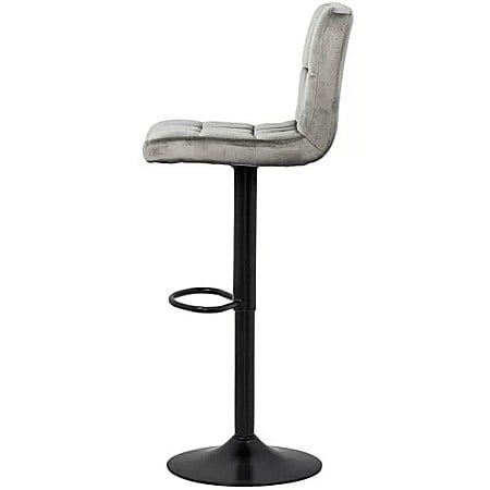 Scaun de bar ABS 191B, catifea, suport picioare, rotatie 360°, cadru metalic, inaltime ajustabila, 100 kg [2]