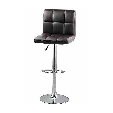 Scaune bar - Scaun de bar cu spatar ABS 191, cadru cromat, piele ecologica, inaltime reglabila, suport picioare, 100 kg