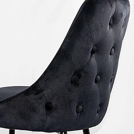 Scaun de bar fix, metalic, ABS143, cu tapiterie catifea, inalt, robust, 110 kg [3]