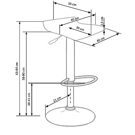 Scaun de bar HM H1, Cadru cromat, Piele ecologica, Rotativ, Suport picioare, Inaltime ajustabila, 102 kg, 84x40x39 cm, Negru [2]