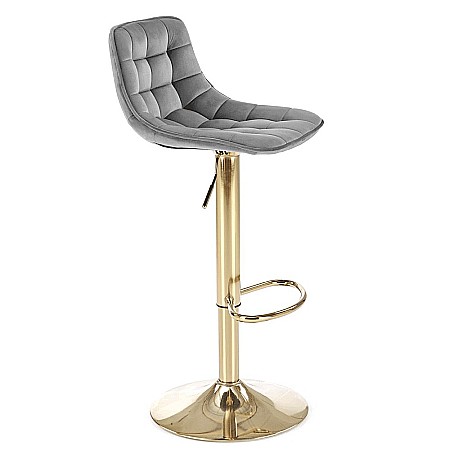 Scaun de bar HM H120 velvet Gri [4]
