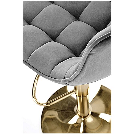 Scaun de bar HM H120 velvet Gri [6]