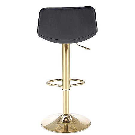 Scaun de bar HM H120 velvet Negru [2]