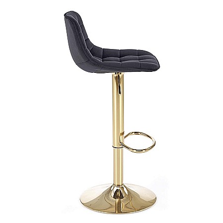 Scaun de bar HM H120 velvet Negru [3]