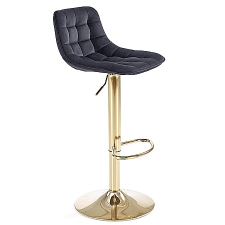 Scaun de bar HM H120 velvet Negru [6]