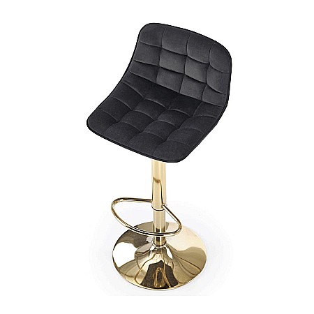 Scaun de bar HM H120 velvet Negru [10]