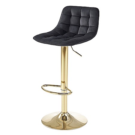 Scaun de bar HM H120 velvet Negru [0]