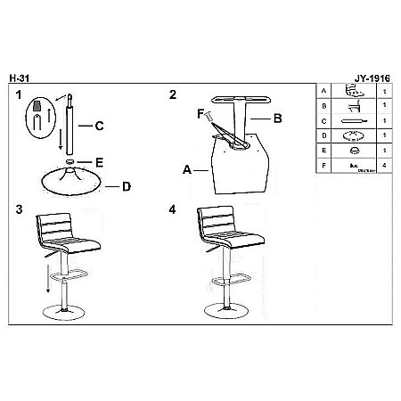 Scaun de bar HM H31, Piele ecologica, Baza cromata, Inaltime ajustabila, Rotativ, Suport picioare, 90 kg, Negru [4]