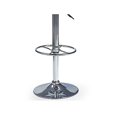 Scaun de bar HM H46, Piele ecologica, Rotativ, Inaltime ajustabila, Cu spatar, Inaltime ajustabila, 90 kg, 115x60x46 cm, Alb/Negru [4]