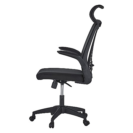 Scaun de birou ergonomic AB518, mesh, suport lombar, inaltime ajustabila, 90 kg, negru [2]