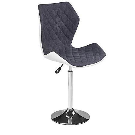 Scaun de birou HM Matrix 2, Ergonomic, Baza fixa, Cadru Cromat, Stofa/Piele ecologica, Inaltime ajustabila, Rotativ, 100 Kg, Alb/Gri [7]
