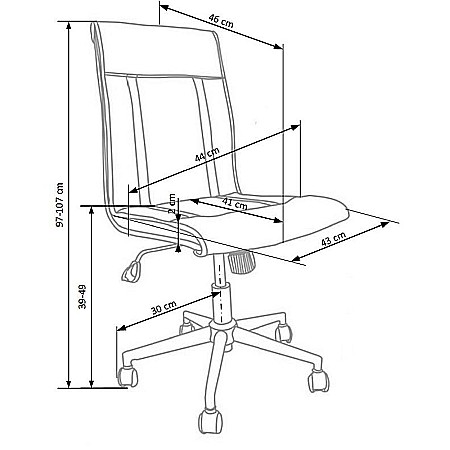 Scaun de birou HM Tirol, Ergonomic, Piele ecologica, Inaltime ajustabila, Mecanism de balans, Roti pivotante, 90 kg, Gri [2]