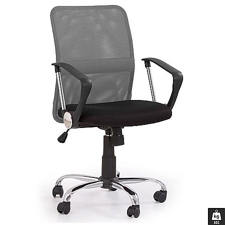 Produse - Scaun de birou HM Tony, Mesh, Ergonomic, Inaltime ajustabila, Roti pivotante, 102 Kg, Gri