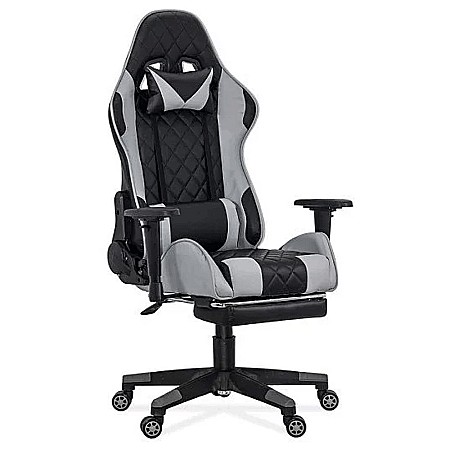 Scaun de birou OFF 307, gaming, spatar rabatabil, cotiere reglabile, mecanism de balans, 110 kg [4]