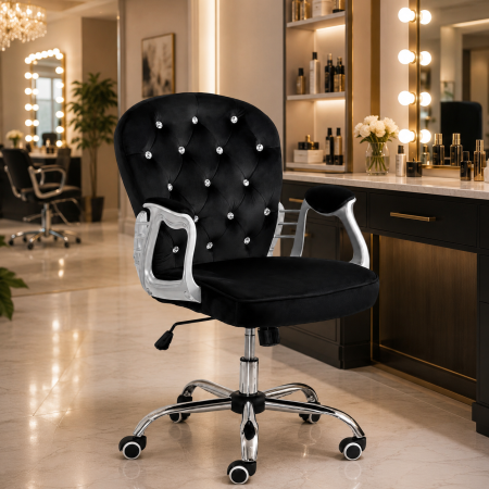 Scaune pentru birou - Scaun de birou OFF 437, ergonomic, catifea, roti gumate, glam, 100 kg