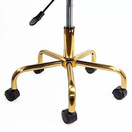 Scaun de birou OFF 642, rotativ, inaltime reglabila, baza aurie, catifea, 100 kg [3]