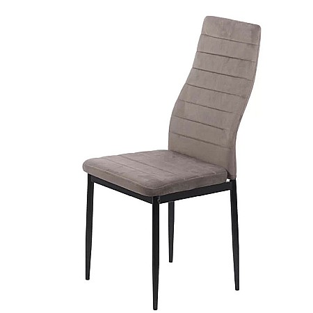 Scaun de living si bucatarie BUC 263V, catifea, picioare metalice, spatar inalt, 120 kg [1]