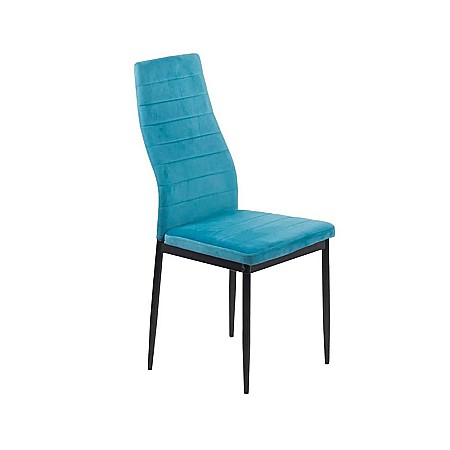 Scaune living - Scaun de living si bucatarie BUC 263V, catifea, picioare metalice, spatar inalt, 120 kg