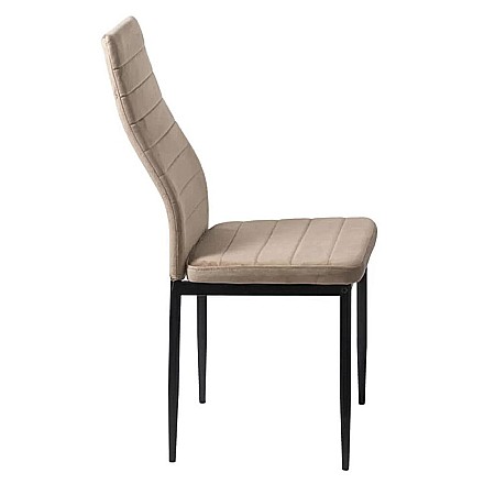 Scaun de living si bucatarie BUC 263V, catifea, picioare metalice, spatar inalt, 120 kg [1]